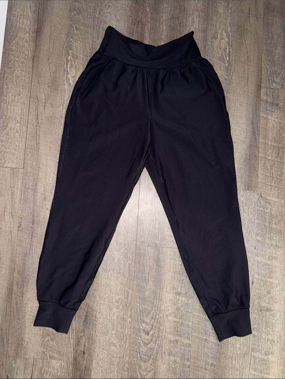 Old Navy Black Women's Jogger-Style Track Pants with Cuffed Ankles